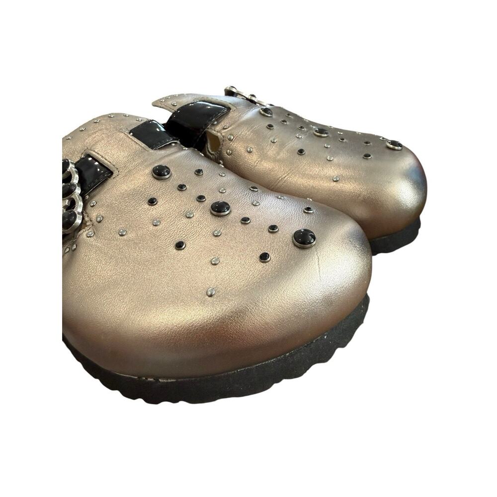 Birkenstock Betula Rocko, Pewter Studded Clog Sandals 41, US 10 M8 EUC Western - Picture 7 of 8